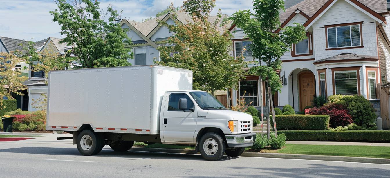 picture of a 22 foot white moving truck 